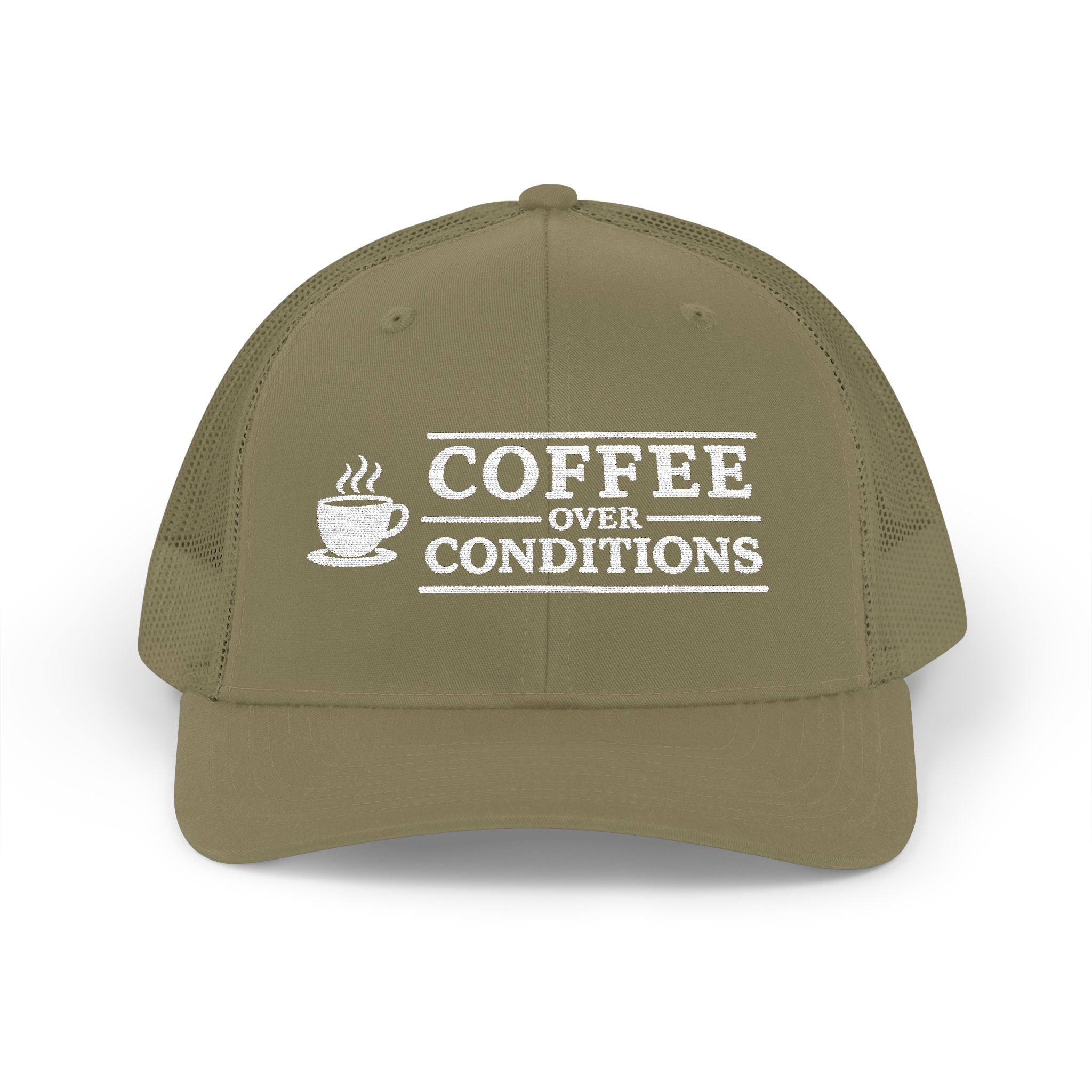 Coffee Over Conditions™ Snapback Hat | PREMIUM