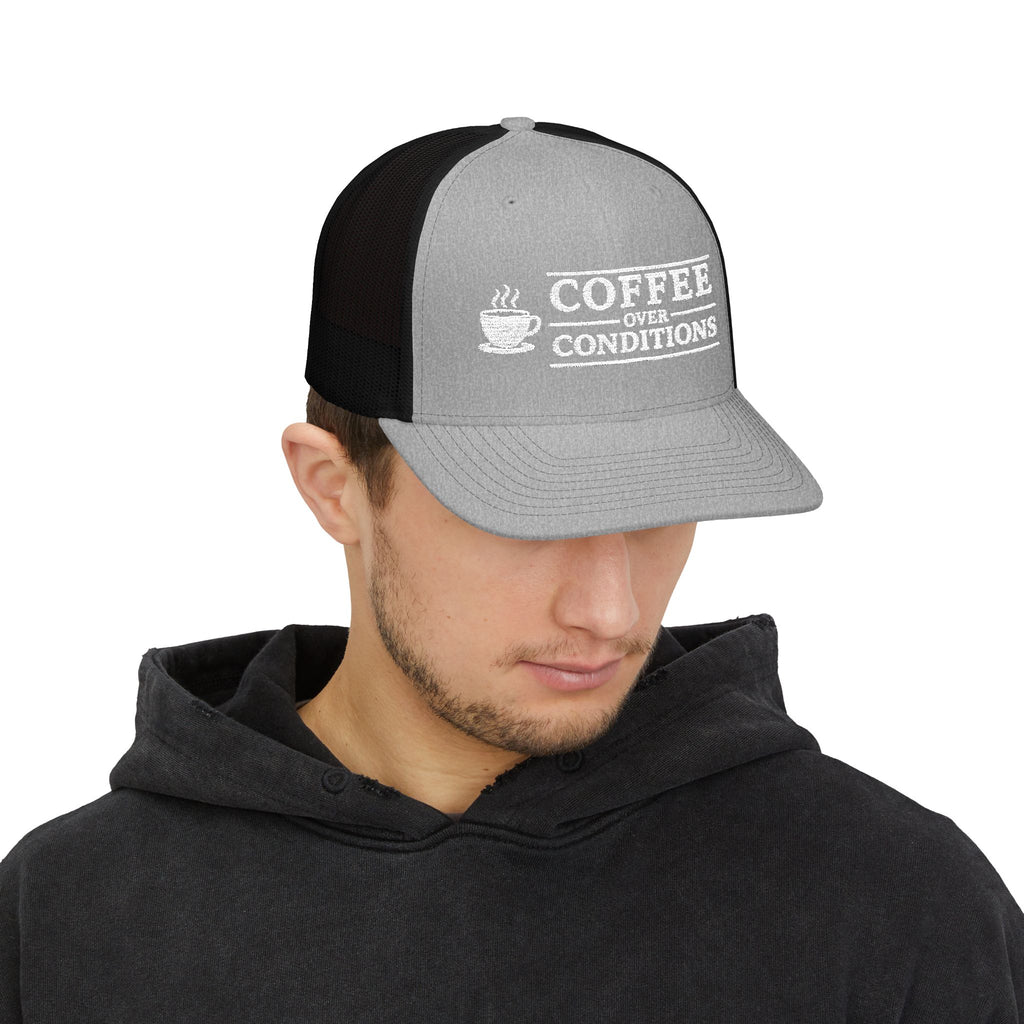 Coffee Over Conditions™ Snapback Hat | PREMIUM