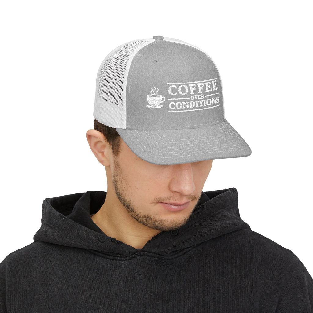 Coffee Over Conditions™ Snapback Hat | PREMIUM
