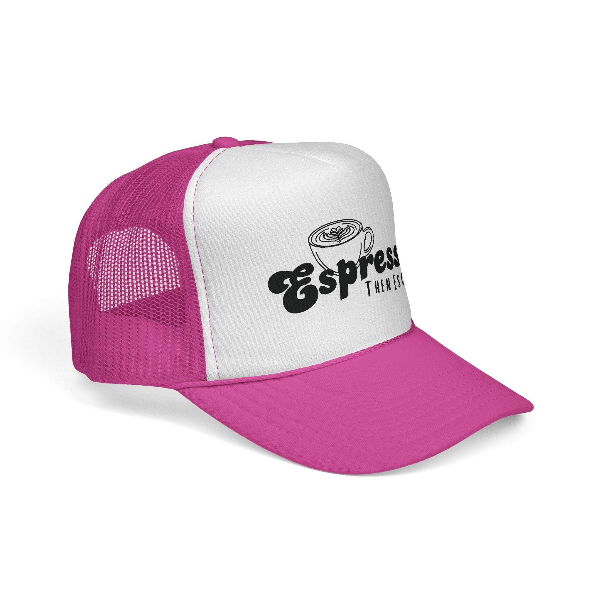 Espresso Then Escrow™ Trucker Hat | White Front