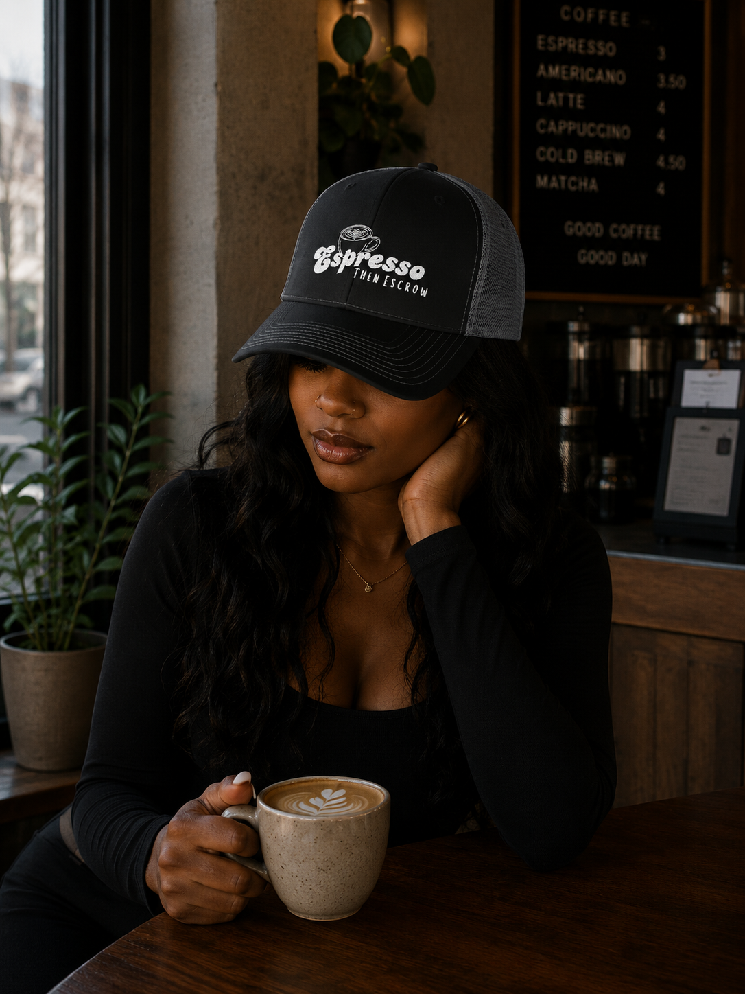 Espresso Then Escrow™ Snapback Hat | PREMIUM