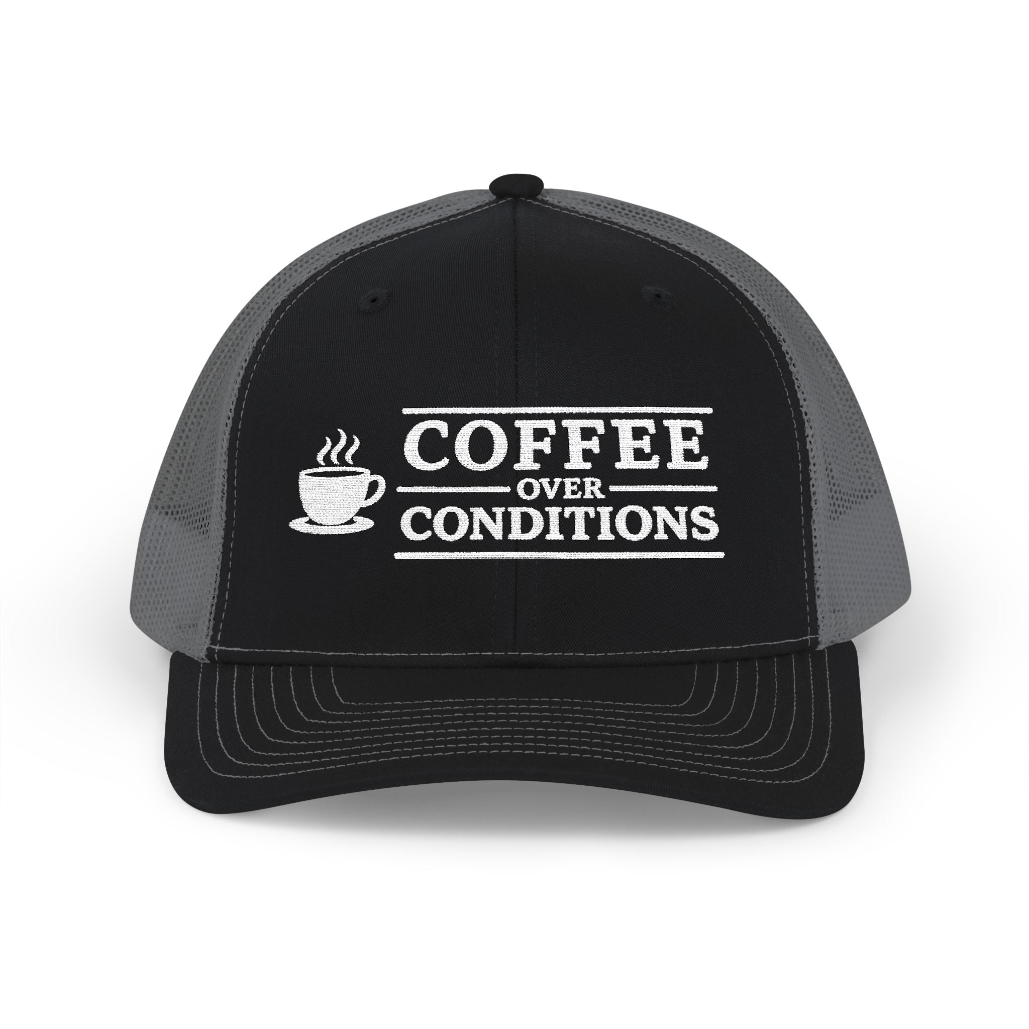 Coffee Over Conditions™ Snapback Hat | PREMIUM