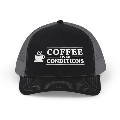 Coffee Over Conditions™ Snapback Hat | PREMIUM