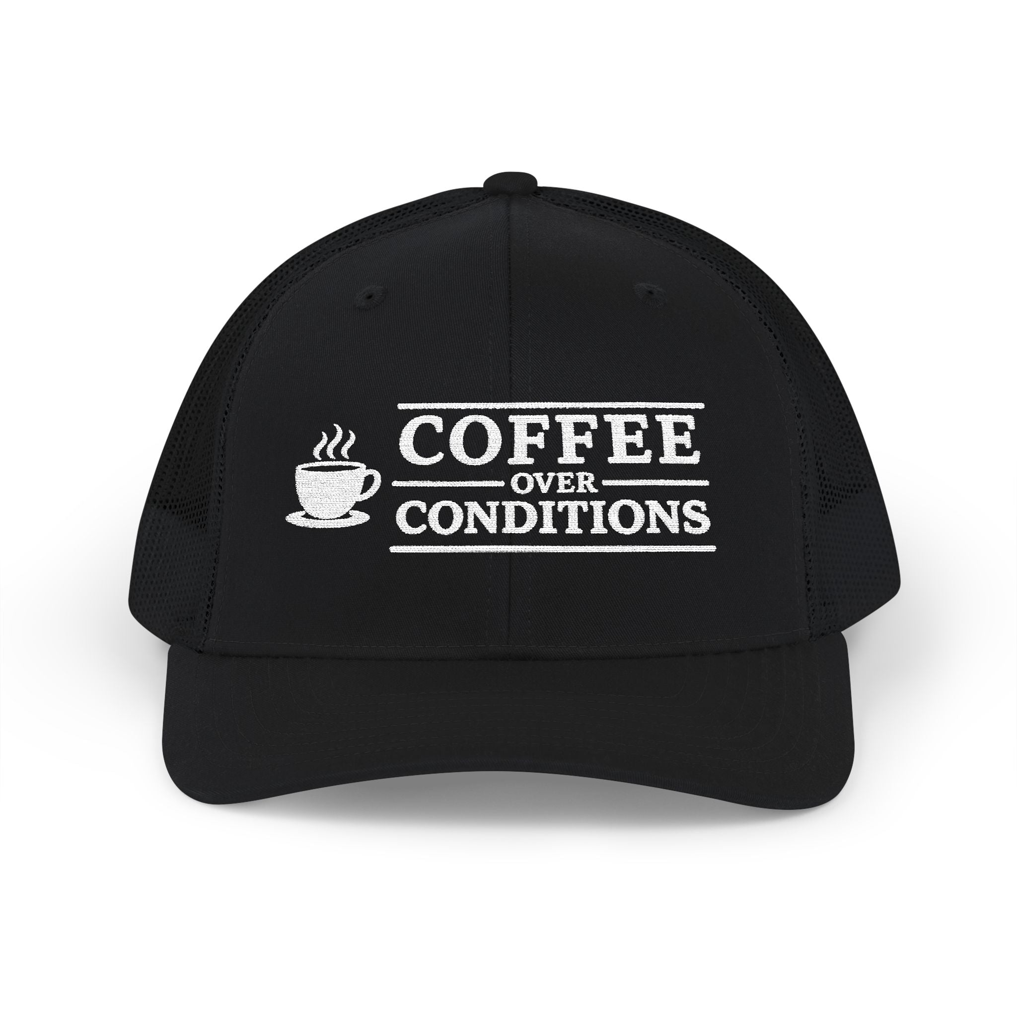 Coffee Over Conditions™ Snapback Hat | PREMIUM
