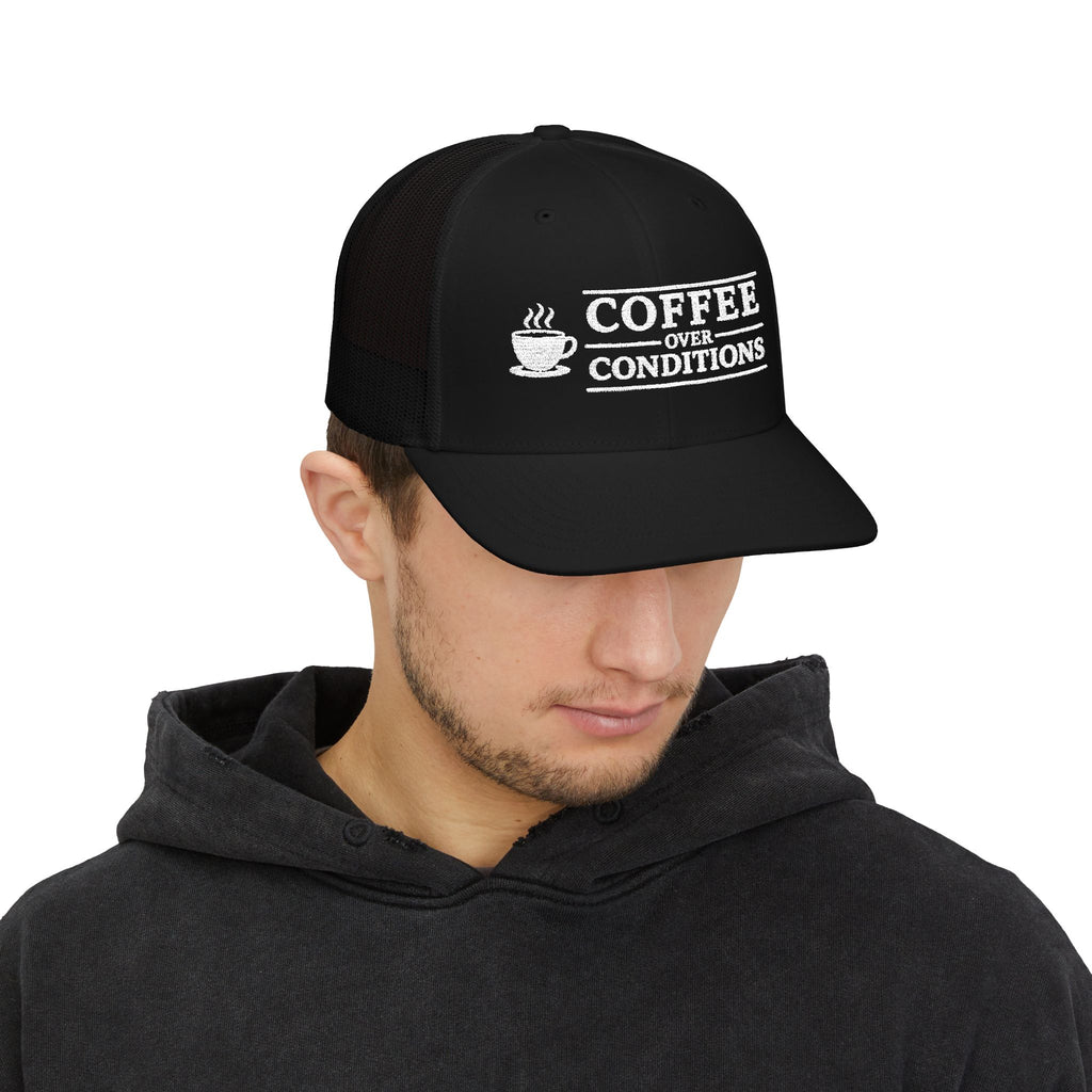 Coffee Over Conditions™ Snapback Hat | PREMIUM