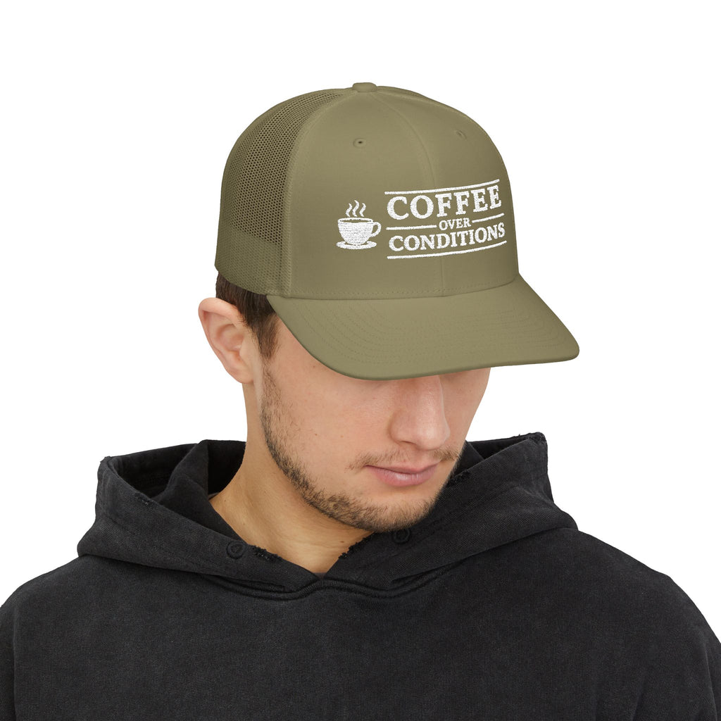 Coffee Over Conditions™ Snapback Hat | PREMIUM