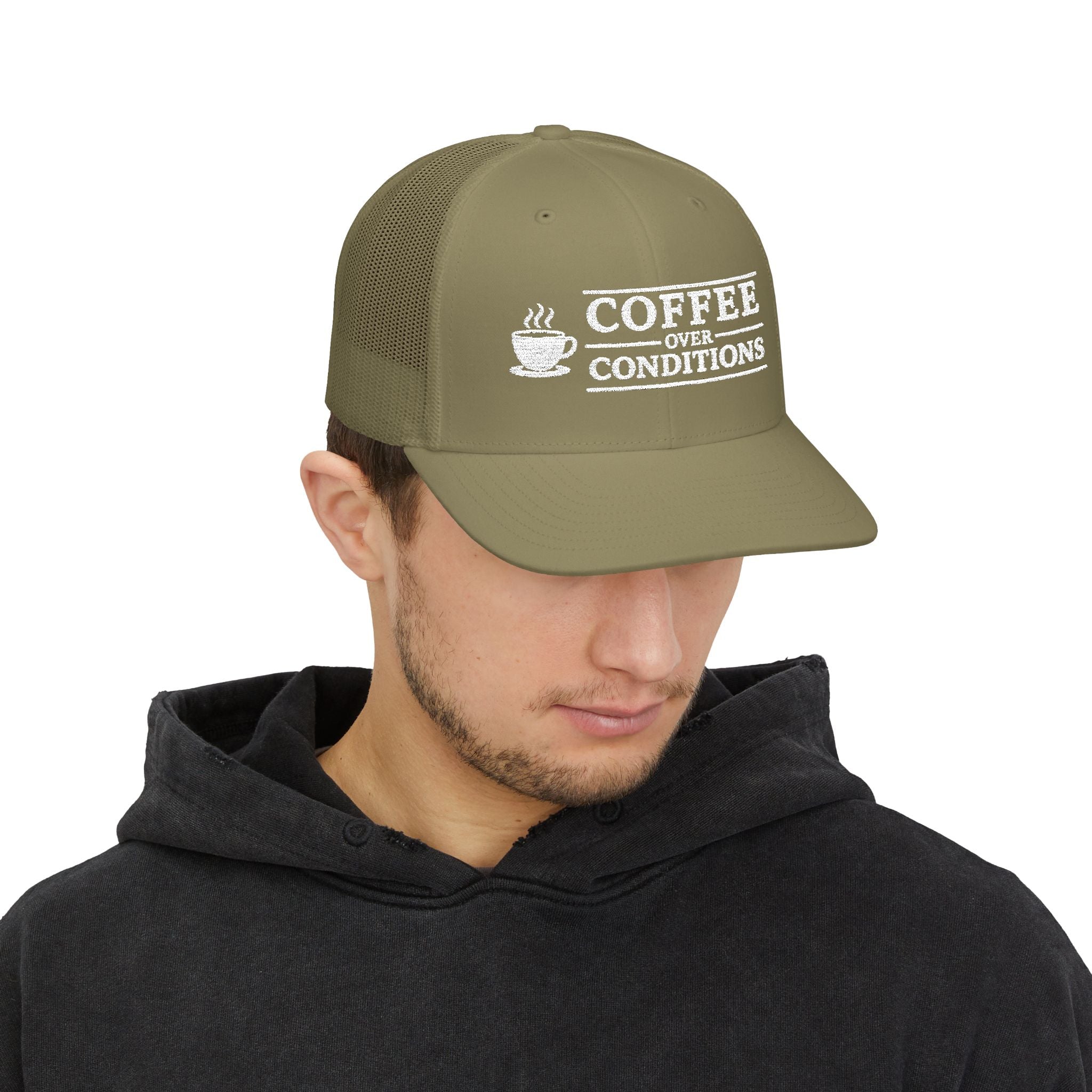 Coffee Over Conditions™ Snapback Hat | PREMIUM