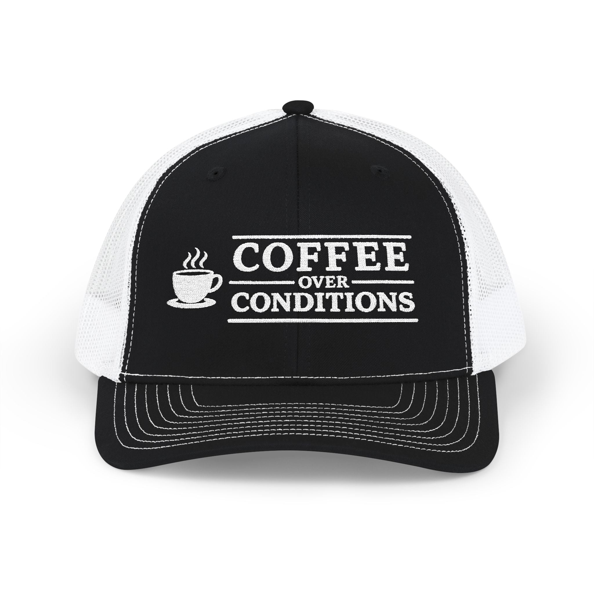 Coffee Over Conditions™ Snapback Hat | PREMIUM