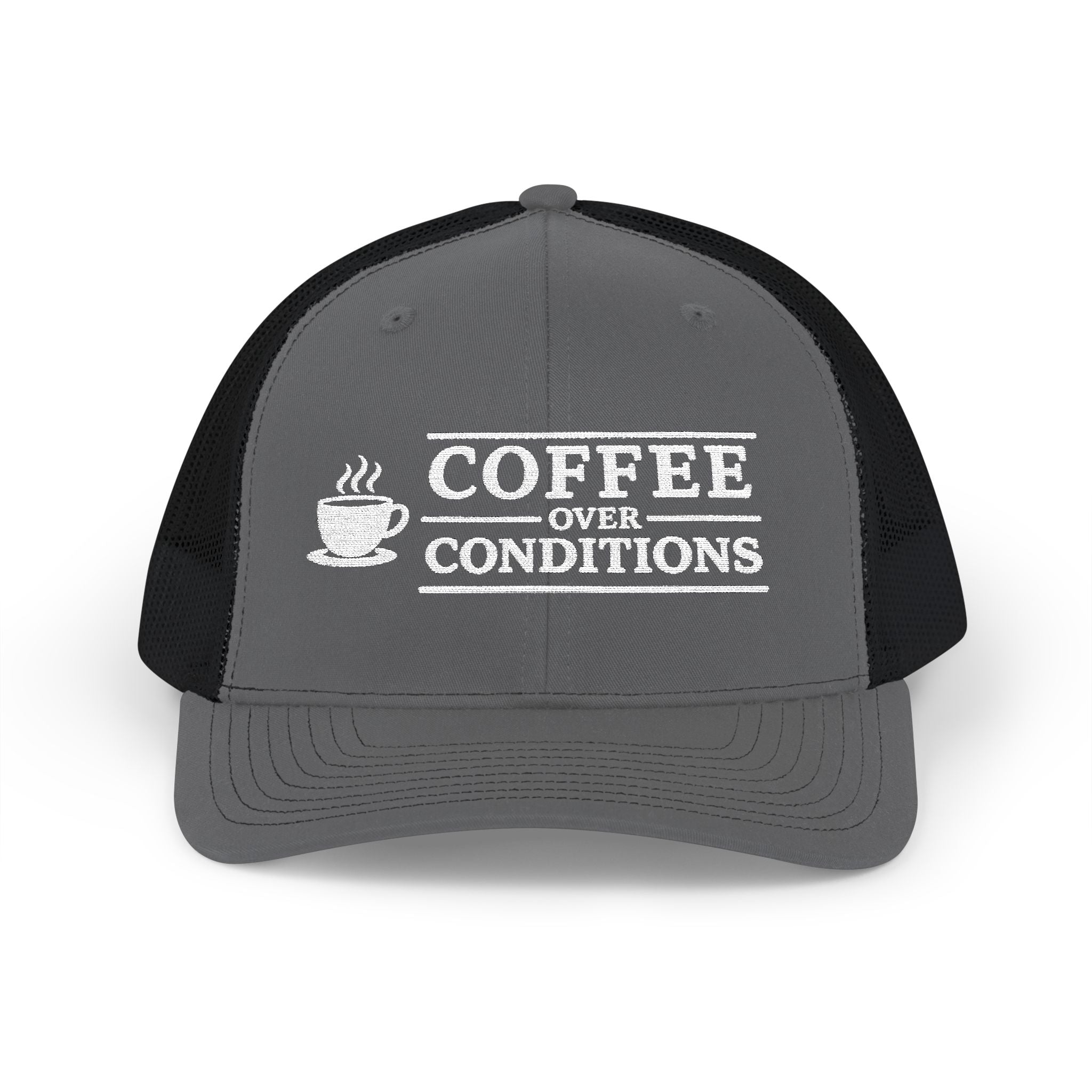 Coffee Over Conditions™ Snapback Hat | PREMIUM
